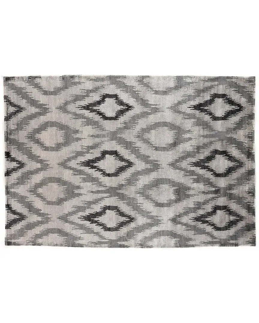 Bamboo Silk Hand-Knotted Rug - Silver, Bamboo Silk
