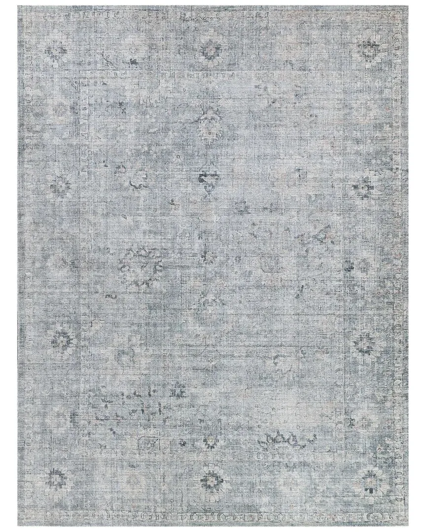 Cambridge Hand-Loomed Area Rug - Blue, Wool Bamboo Silk