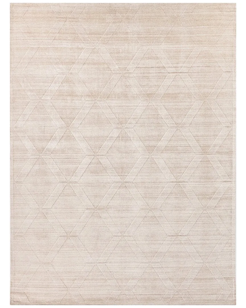 Castelli Hand-Loomed Area Rug - Light Beige, New Zealand Wool