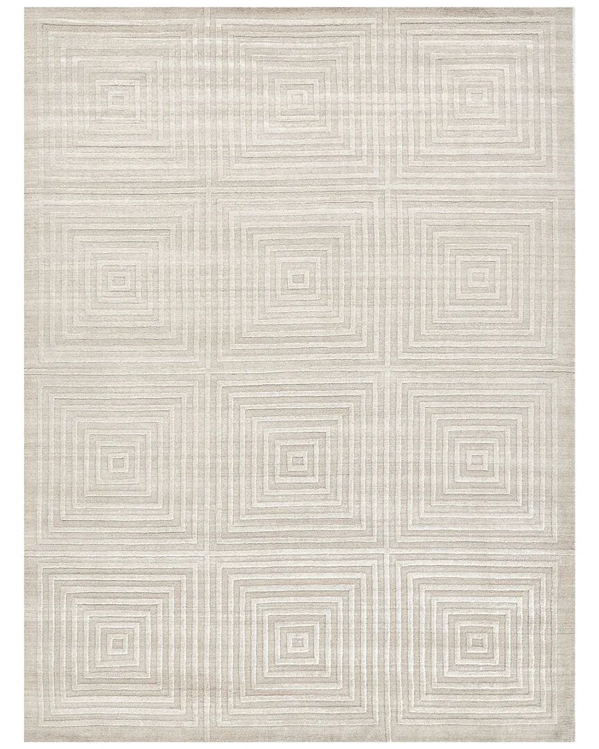 Castelli Hand-Loomed Area Rug - Light Beige, New Zealand Wool