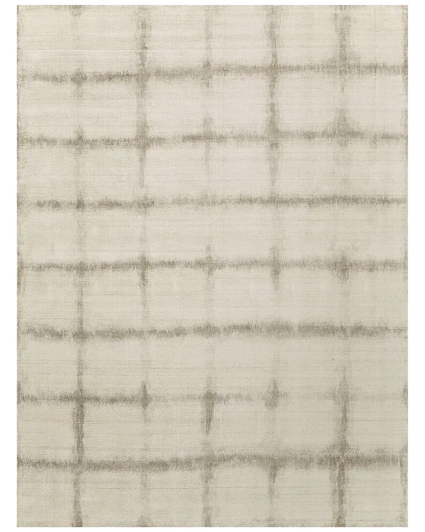 Chroma Hand-Loomed Area Rug - Ivory Silver, Wool & Bamboo Silk