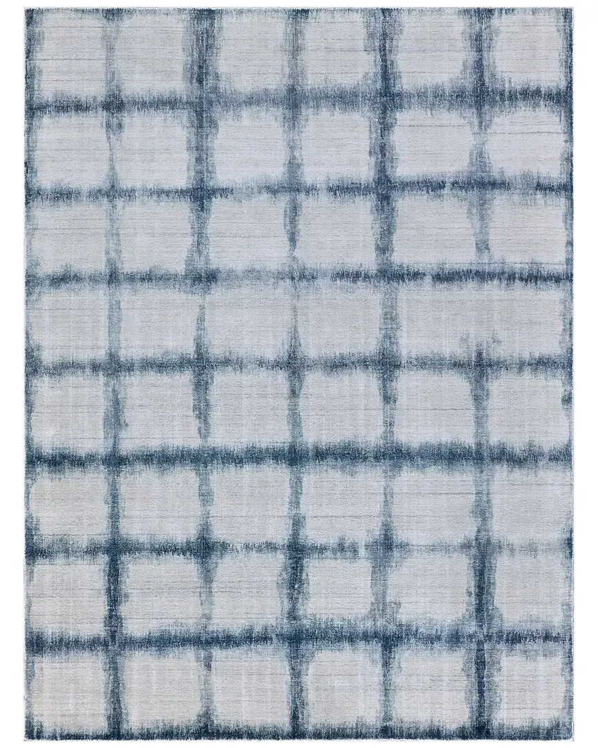 Chroma Hand-Loomed Area Rug - Navy, Wool & Bamboo Silk