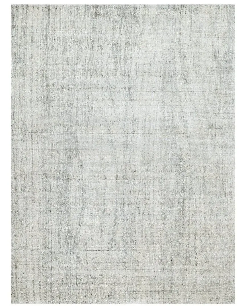 Cloud Hand-Loomed Area Rug - Ivory/Silver, Wool/Bamboo Silk