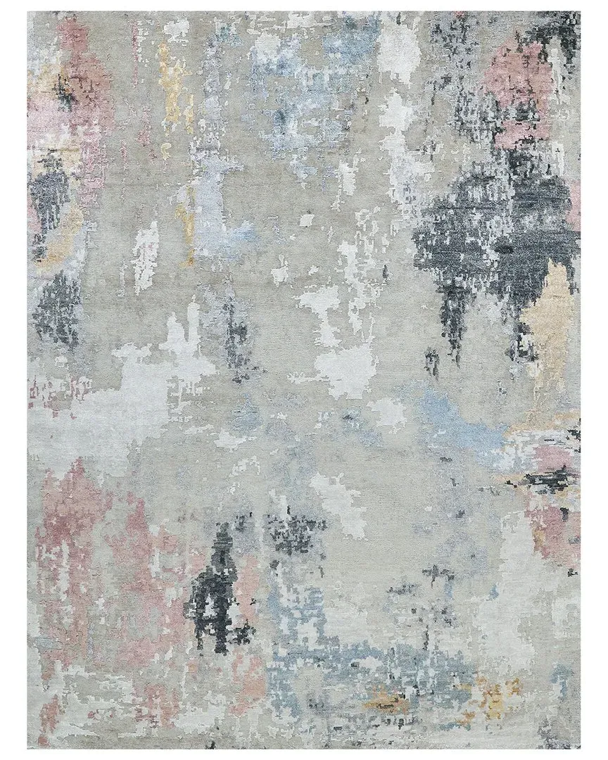 Cosmo Hand Knotted Area Rug - Multi, Wool/Bamboo Silk