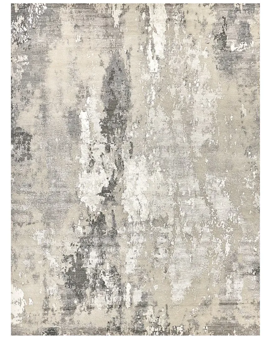 Cosmo Hand-Knotted Area Rug - Silver, New Zealand Wool
