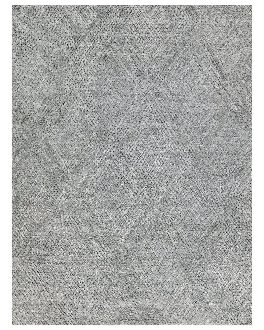 Crescendo Area Rug - Silver, Bamboo Silk