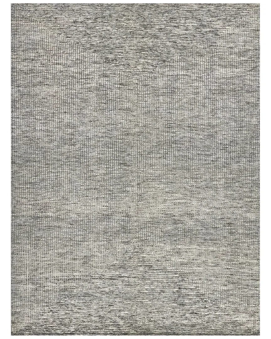 Crescent Hand-Knotted Area Rug - Gray, New Zealand Wool