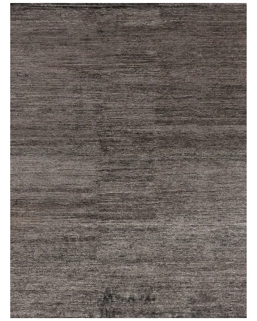 Crush Hand-Knotted Rug - Charcoal, Bamboo Silk image