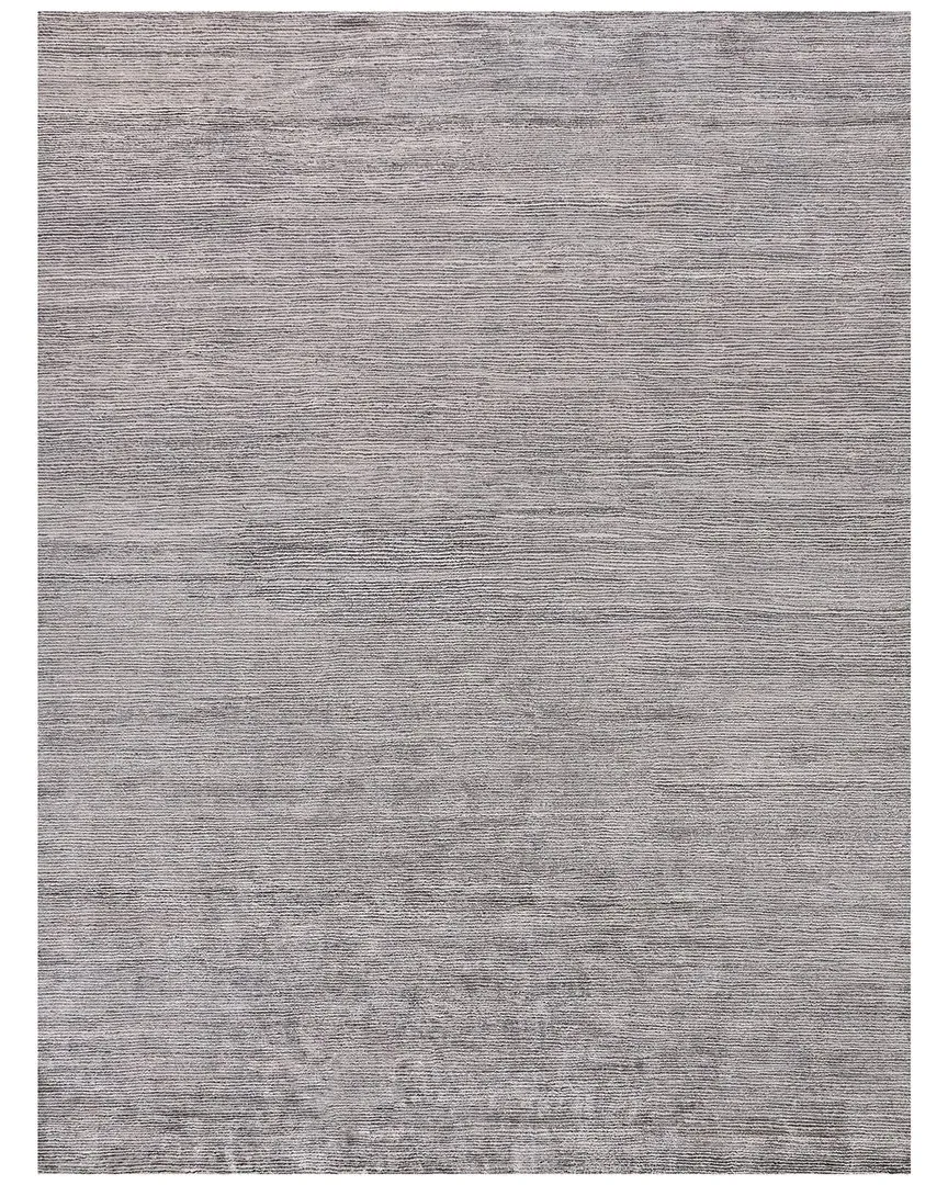 Crush Hand-Knotted Rug - Dark Silver, Bamboo Silk