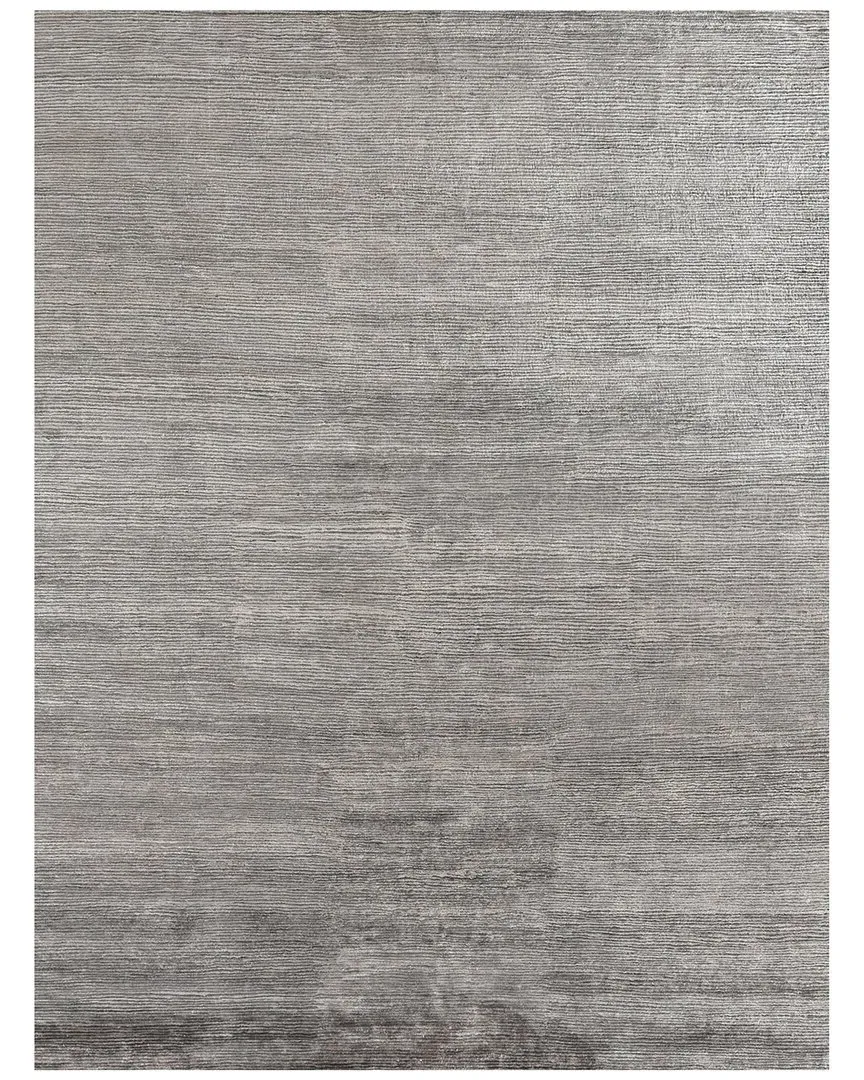 Crush Hand-Knotted Rug - Silver, Bamboo Silk