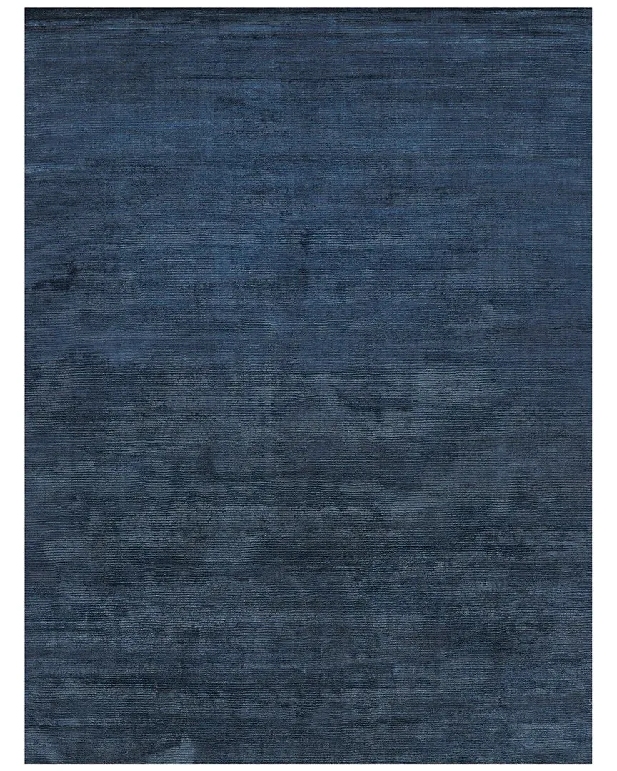 Dove Hand-Loomed Area Rug - Navy, Viscose & Cotton image