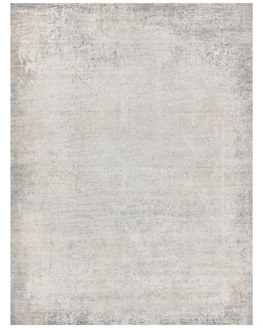 Hand-Knotted Area Rug - Silver, Silk