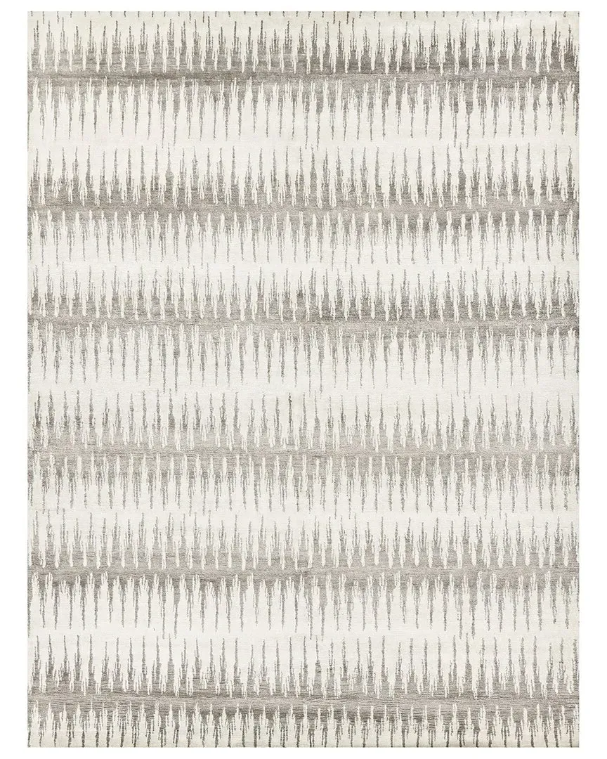 Hand-Knotted Rug - Gray Silver, Bamboo Silk Cotton