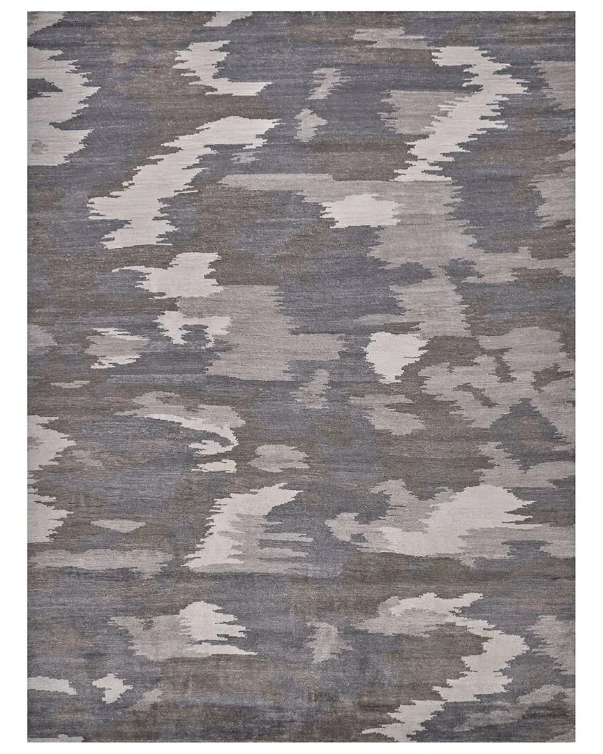 Hand-Knotted Rug - Silver Gray, Bamboo Silk Cotton