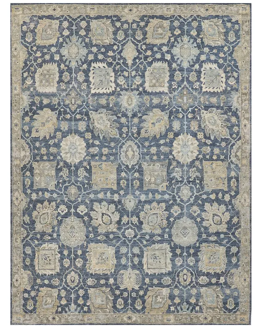 Heirloom Hand-Knotted Area Rug - Blue, New Zealand Wool