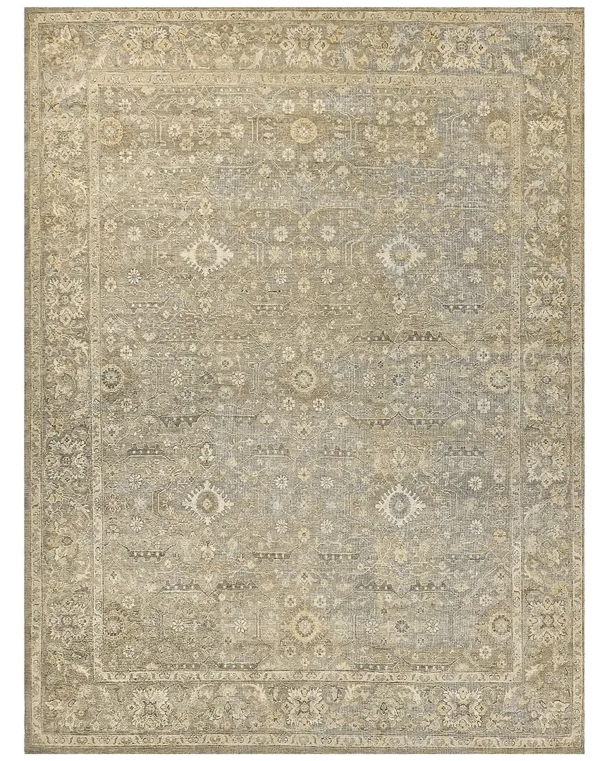 Heirloom Hand-Knotted Area Rug - Khaki, New Zealand Wool