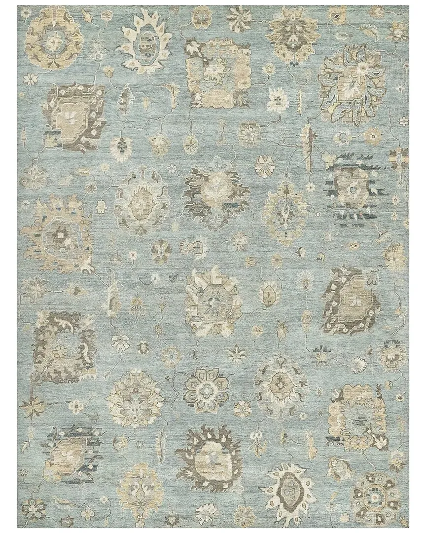 Heirloom Hand-Knotted Area Rug - Light Blue, New Zealand Wool