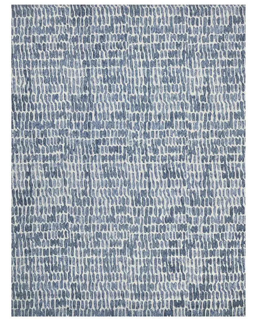 Ink Blot New Zealand Wool Area Rug - Navy image