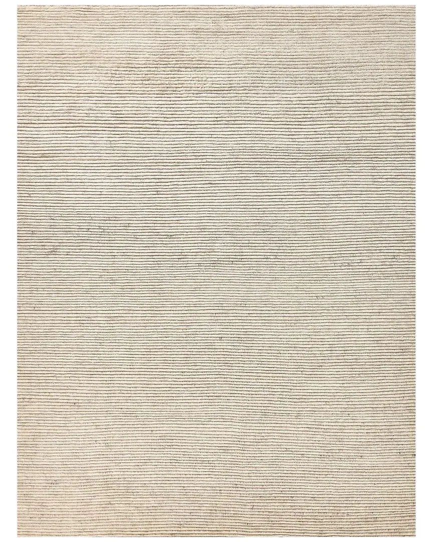 Kaza Hand-Knotted Area Rug - Light Silver, New Zealand Wool image