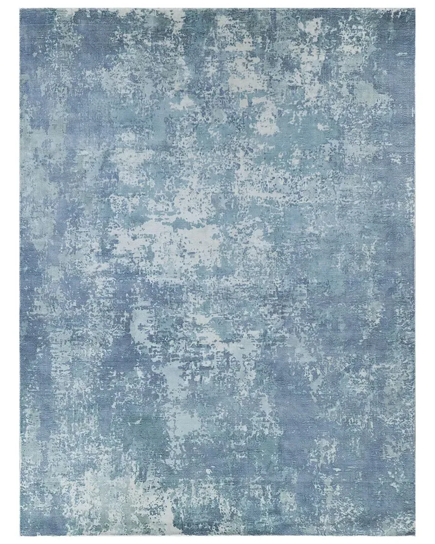 Laguna Hand-Loomed Area Rug - Blue, Wool/Bamboo Silk image