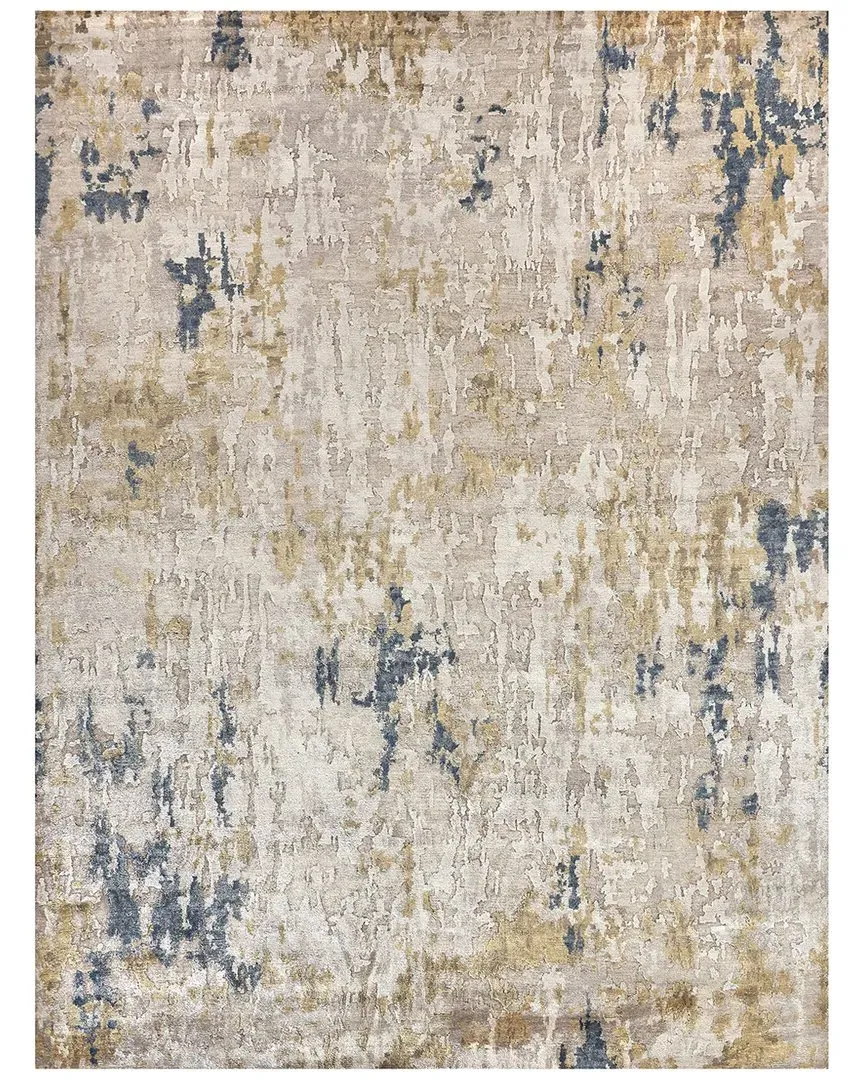 Laureno Hand-Knotted Area Rug - Beige, Bamboo Silk image