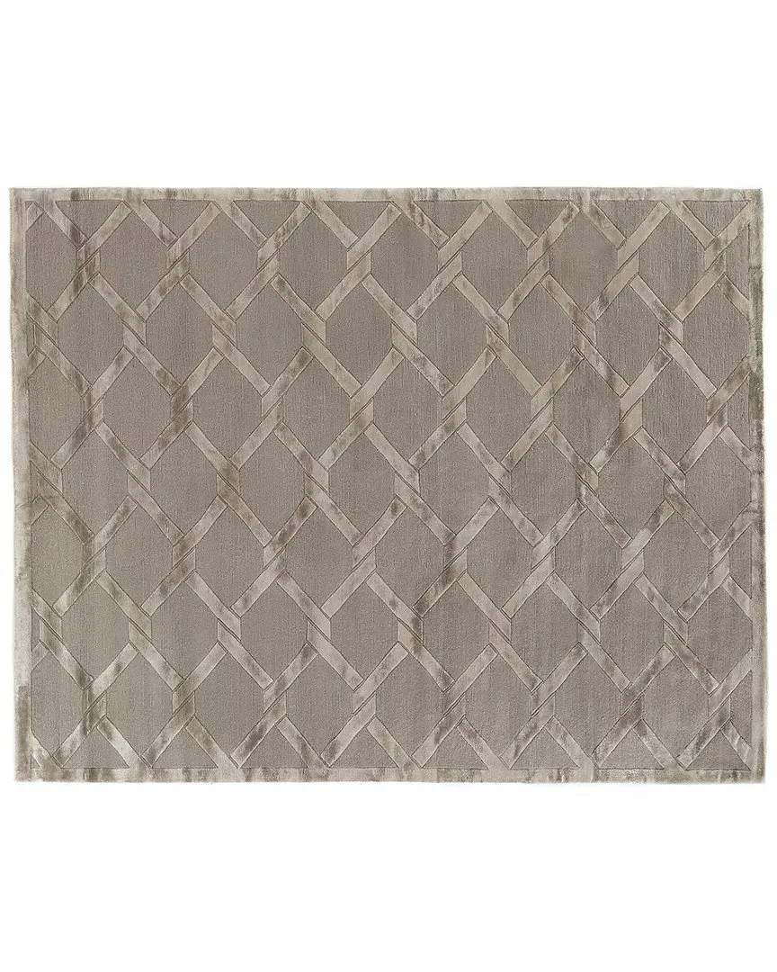 Metro Velvet Hand-Knotted Rug - Beige, New Zealand Wool-Blend