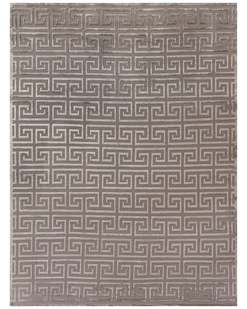 Metro Velvet Hand-Knotted Rug - Taupe, New Zealand Wool-Blend