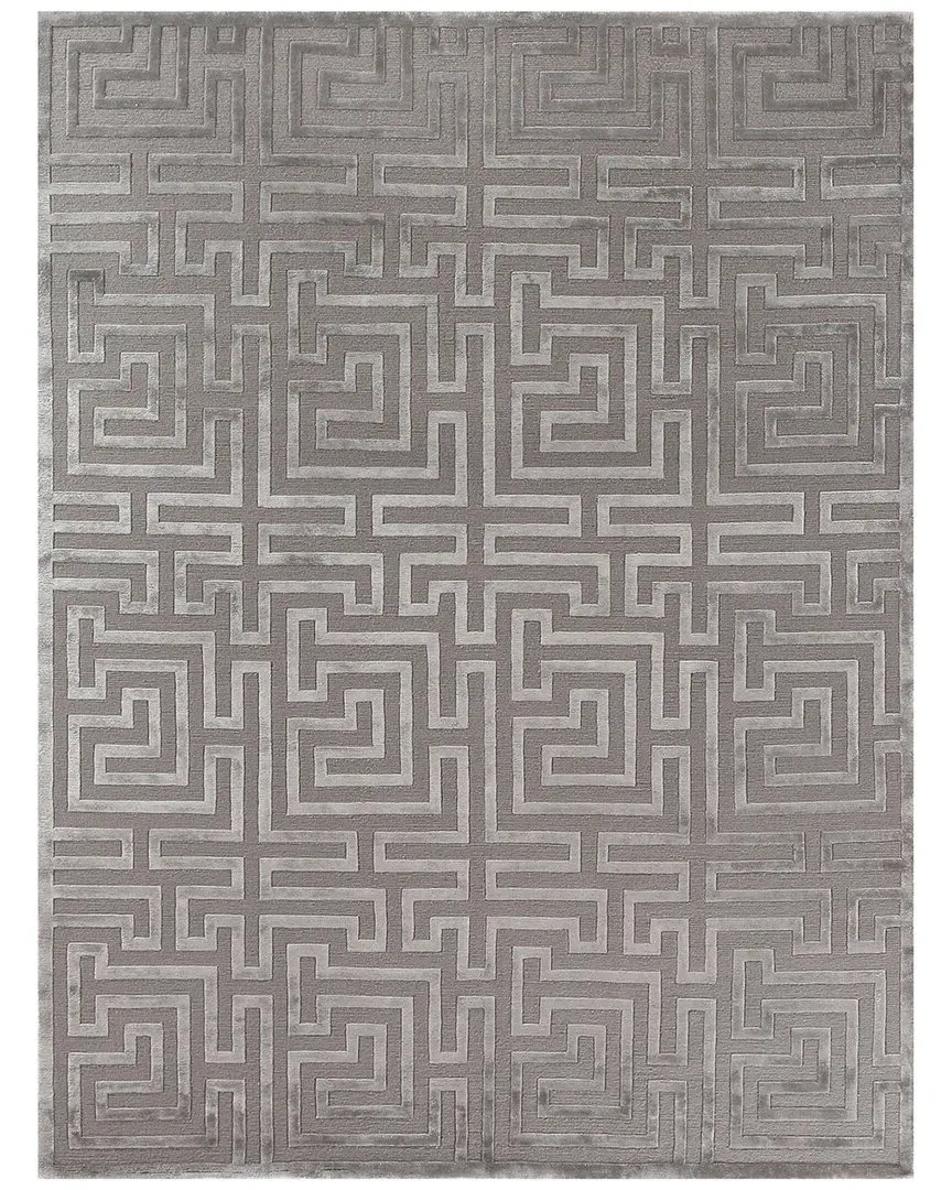 Metro Velvet Hand-Knotted Rug - Taupe, New Zealand Wool-Blend