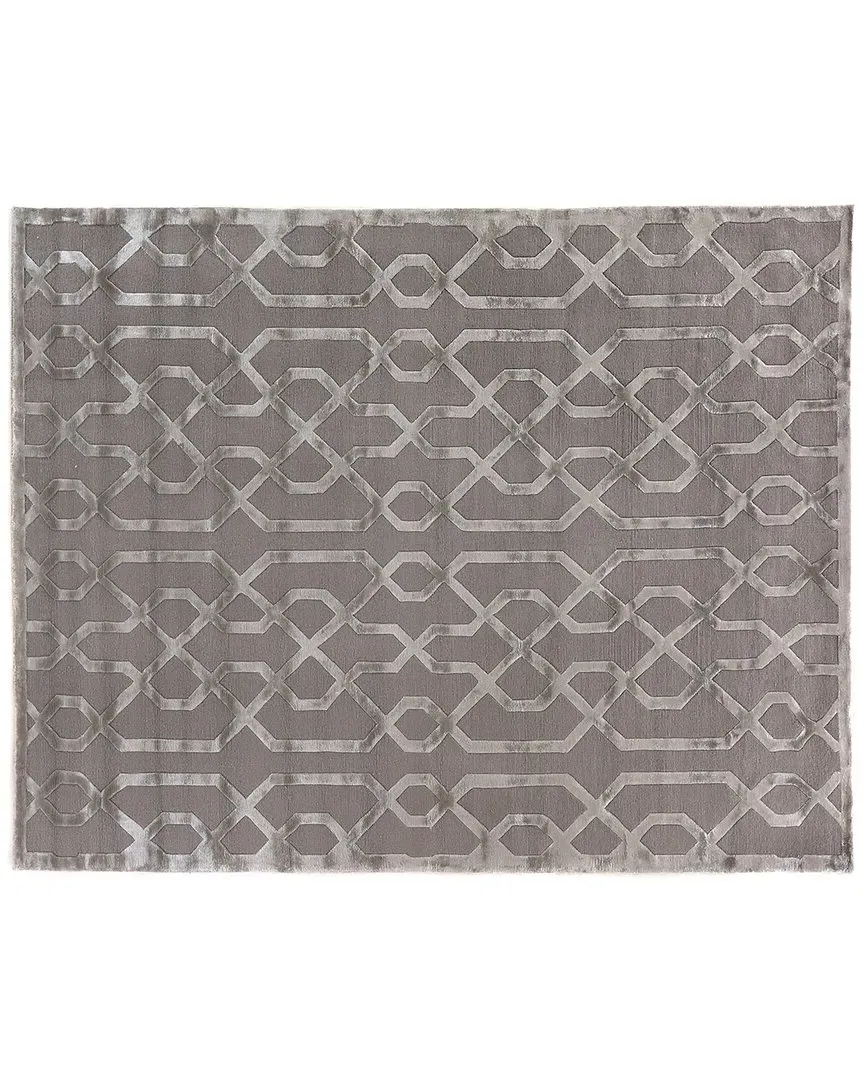 Metro Velvet Hand-Knotted Rug - Taupe, New Zealand Wool-Blend