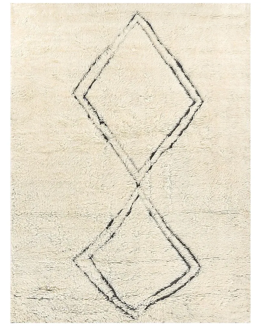 Moroccan Shag Area Rug - Ivory, New Zealand Wool