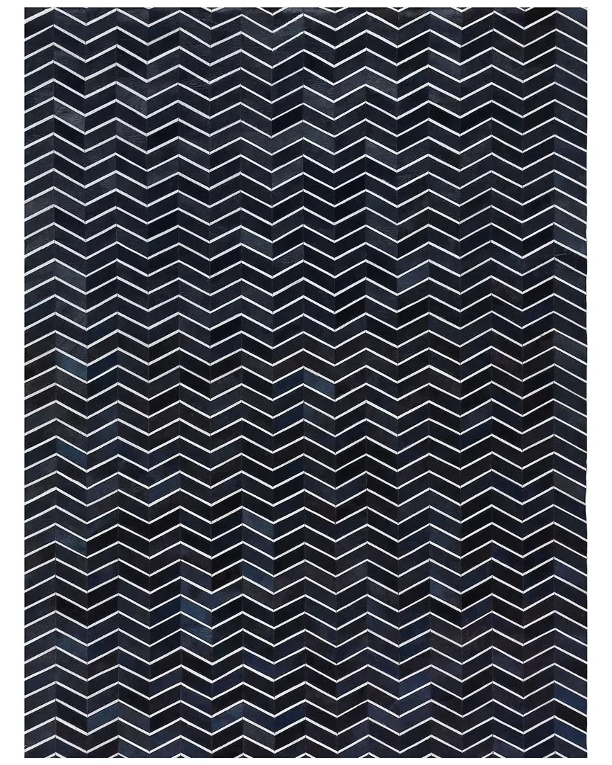 Natural Hide Cowhide Area Rug - Blue image