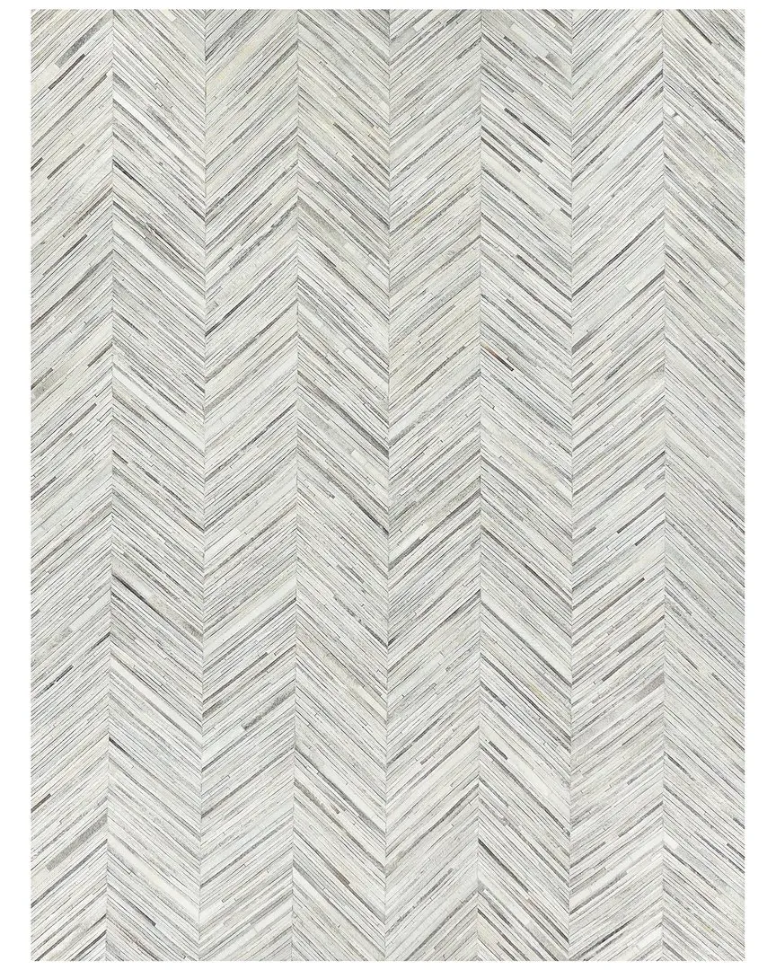 Natural Hide Cowhide Area Rug - Silver
