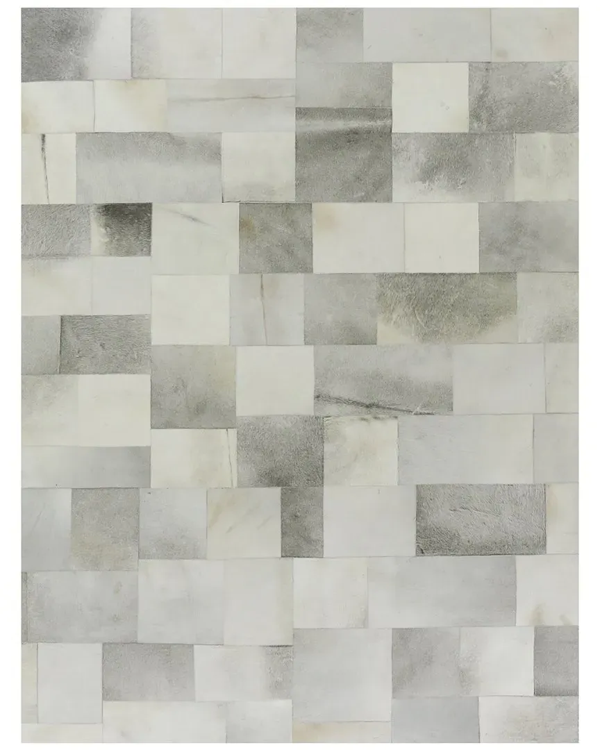 Natural Hide Cowhide Rug - Silver