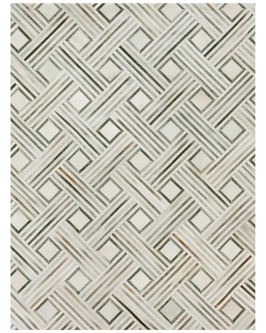 Natural Hide Cowhide Rug - Silver