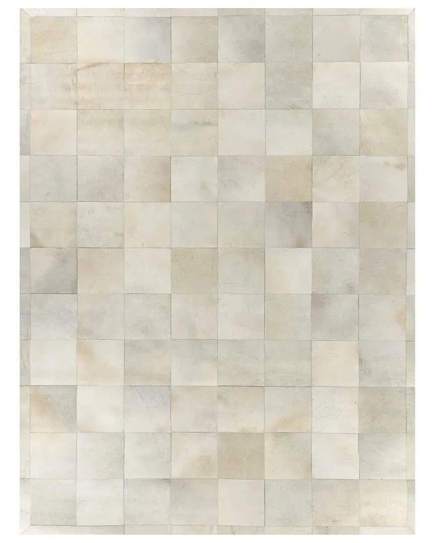Natural Hide Hand-Tufted Rug - White, Cowhide