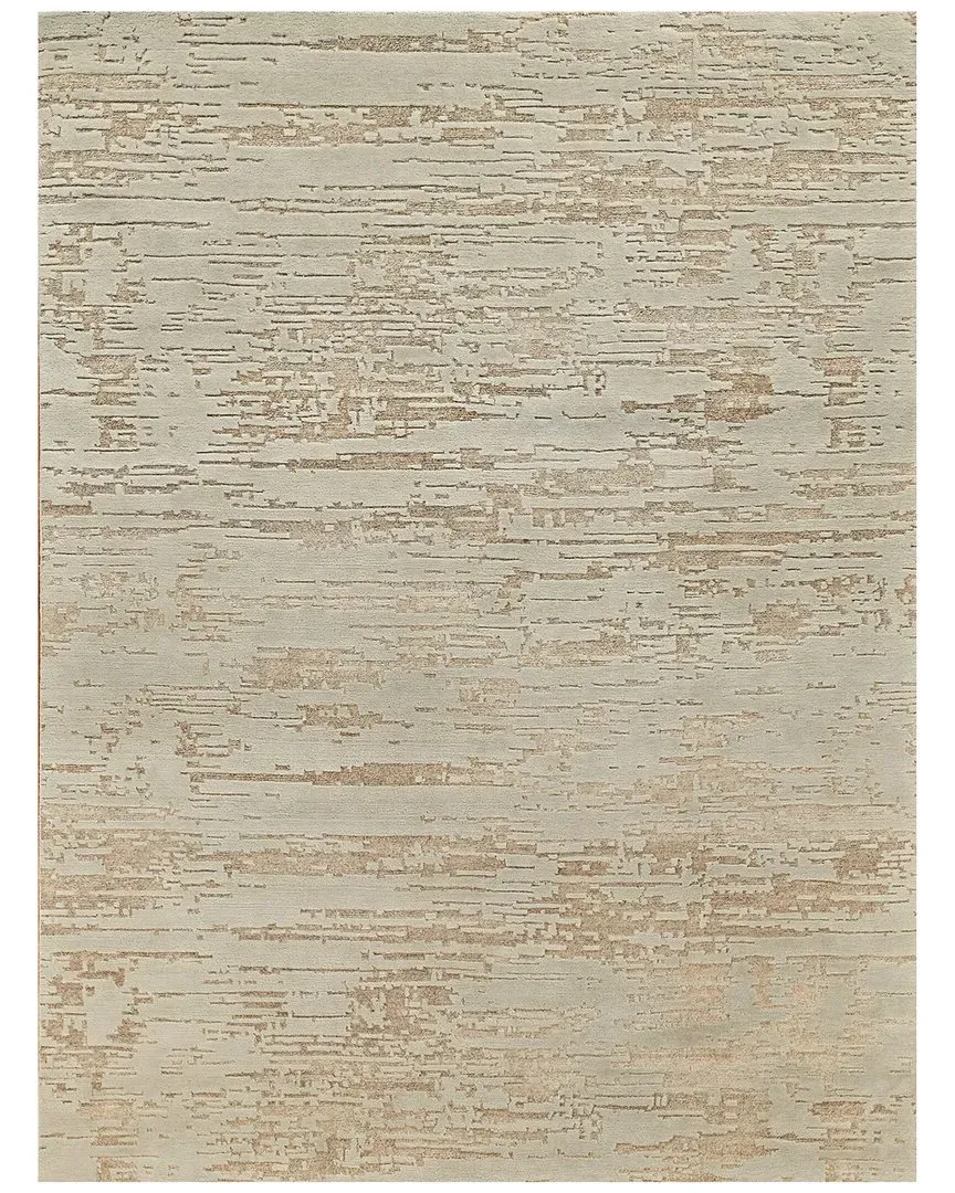 Platinum Hand-Knotted Area Rug - Grey, New Zealand Wool