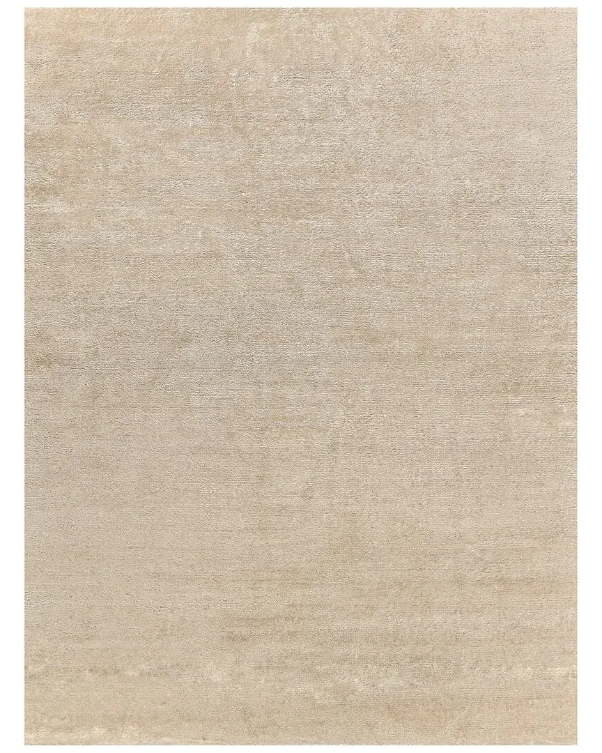 Plush Hand-Knotted Area Rug - Ivory, Bamboo Silk
