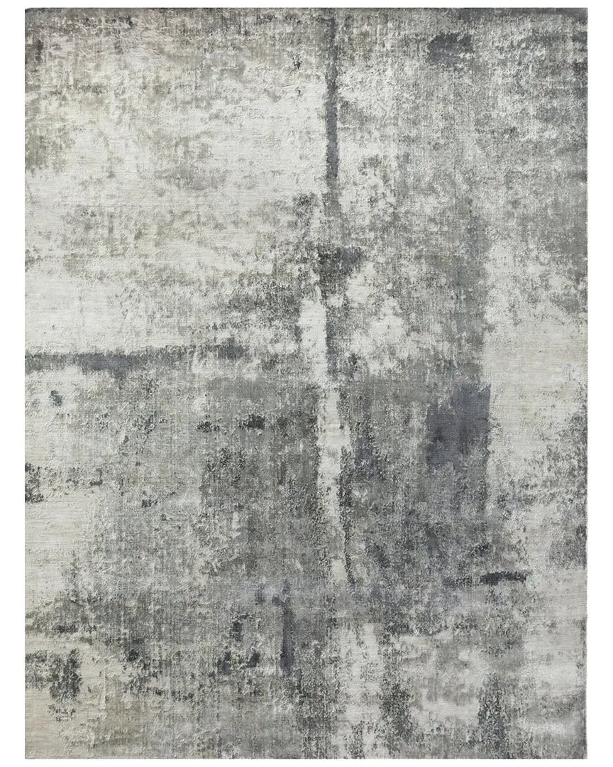 Reflections Hand-Loomed Area Rug - Grey Beige, Bamboo Silk