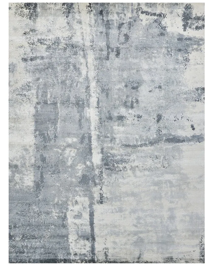 Reflections Hand-Loomed Area Rug - Silver Grey, Bamboo Silk