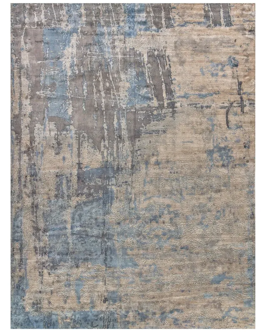 Reflections Hand-Loomed Rug - Beige, Bamboo Silk
