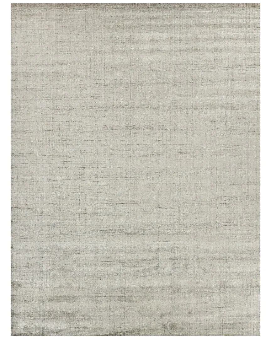 Robin Stripe Hand-Loomed Area Rug - Taupe, Wool & Bamboo Silk