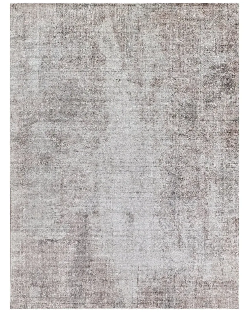 Stone Wash Gazni Hand-Loomed Area Rug - Silver, Wool & Bamboo Silk