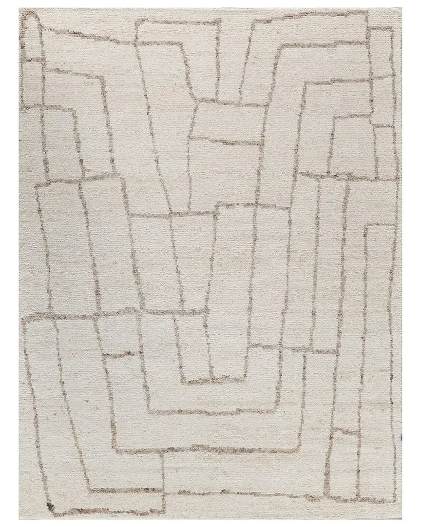 Tahoe Hand Knotted Area Rug - White, Wool