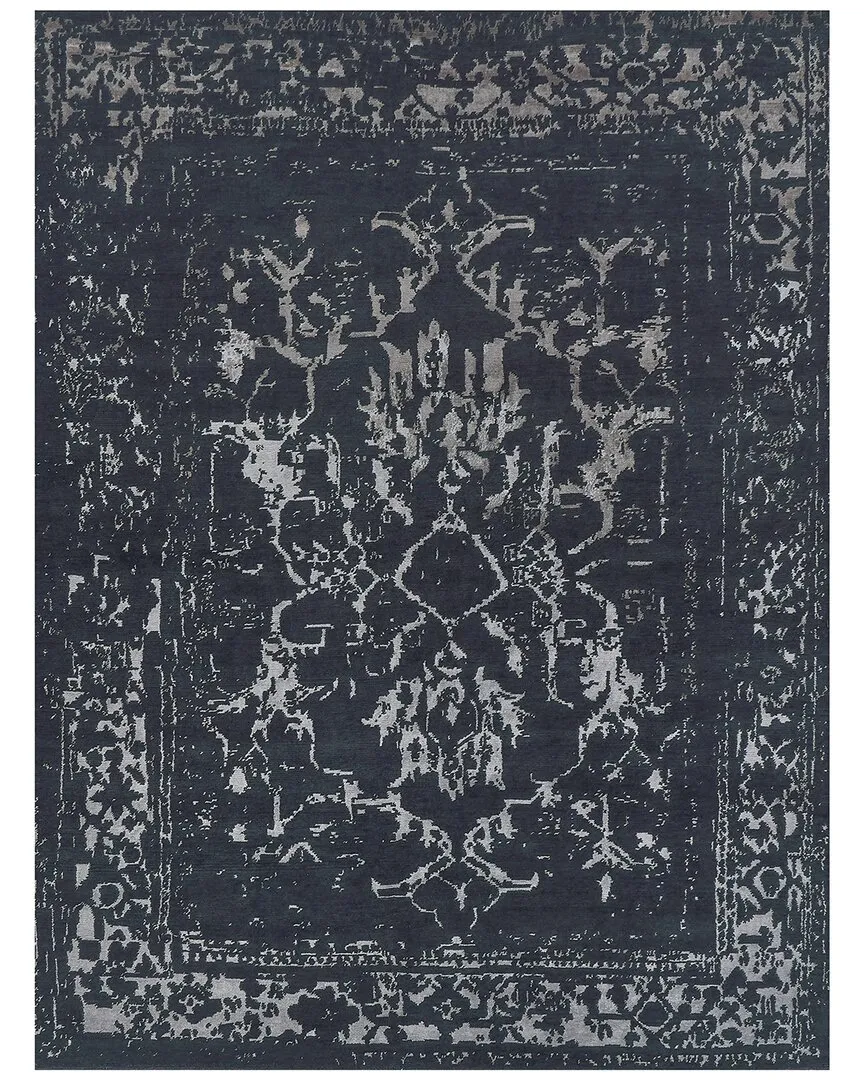 Terras Hand-Knotted Rug - Navy, New Zealand Wool image