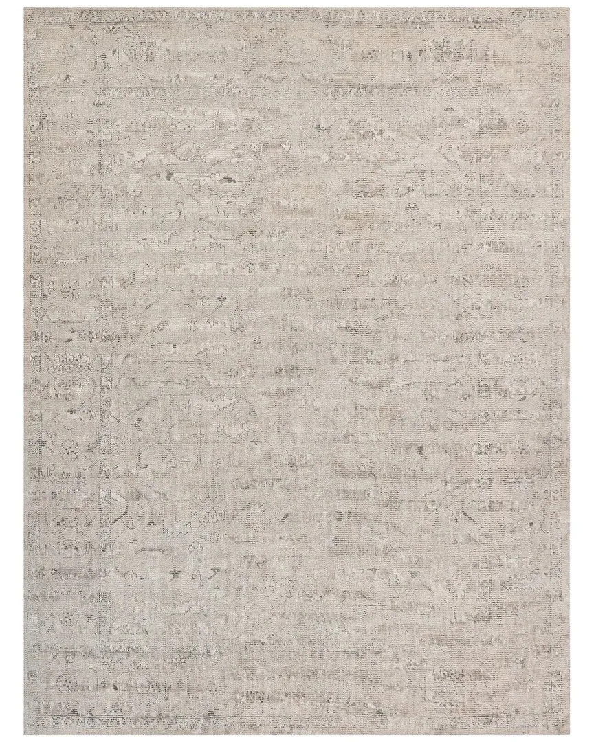 Tuscany Hand-Loomed Area Rug - Light Beige, Wool & Bamboo Silk image