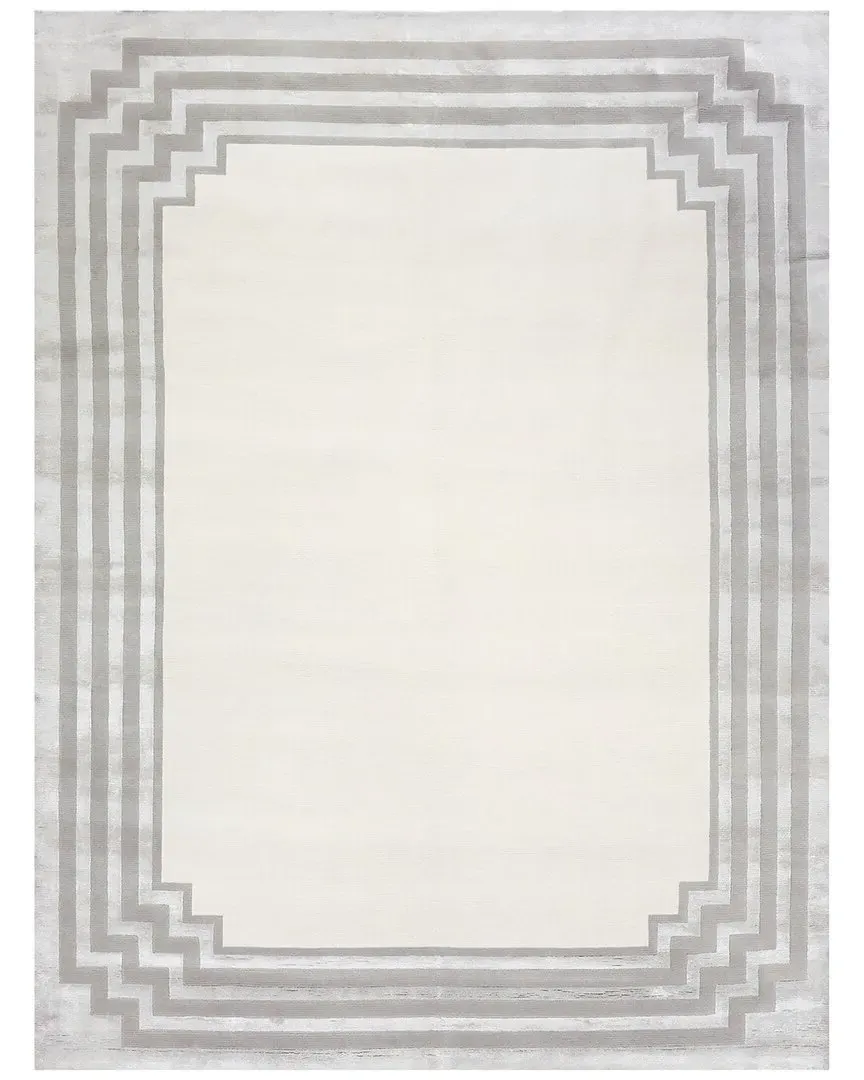 Vero Hand-Knotted Rug - Silver, Wool & Silk-Blend