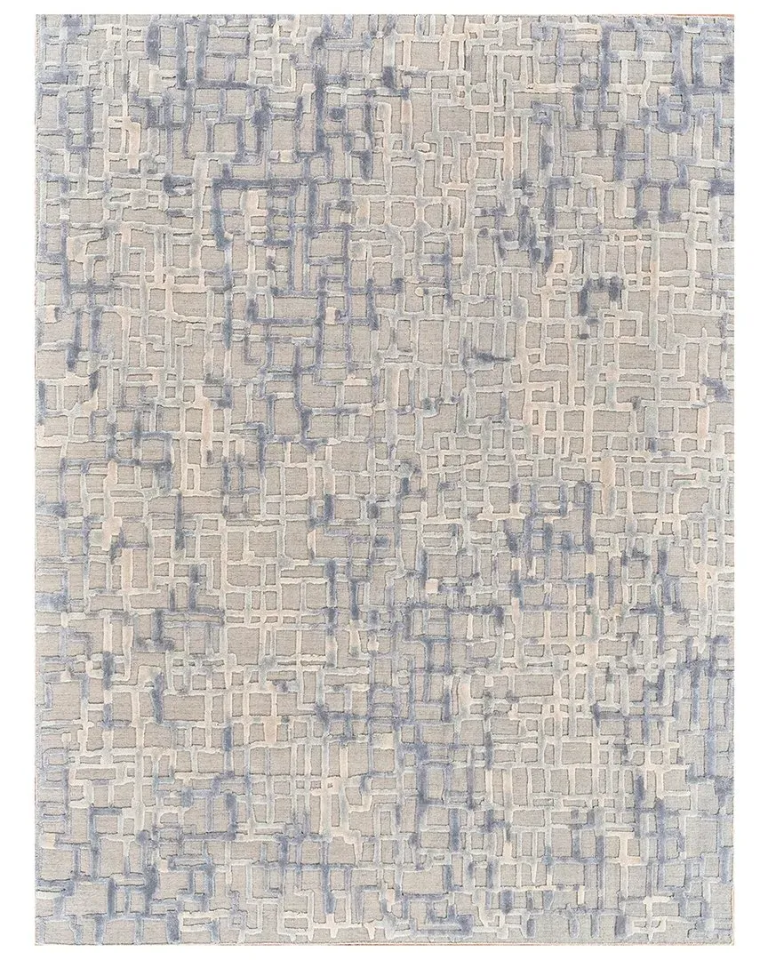 Vista Hand-Loomed Rug - Gray Blue, New Zealand Wool