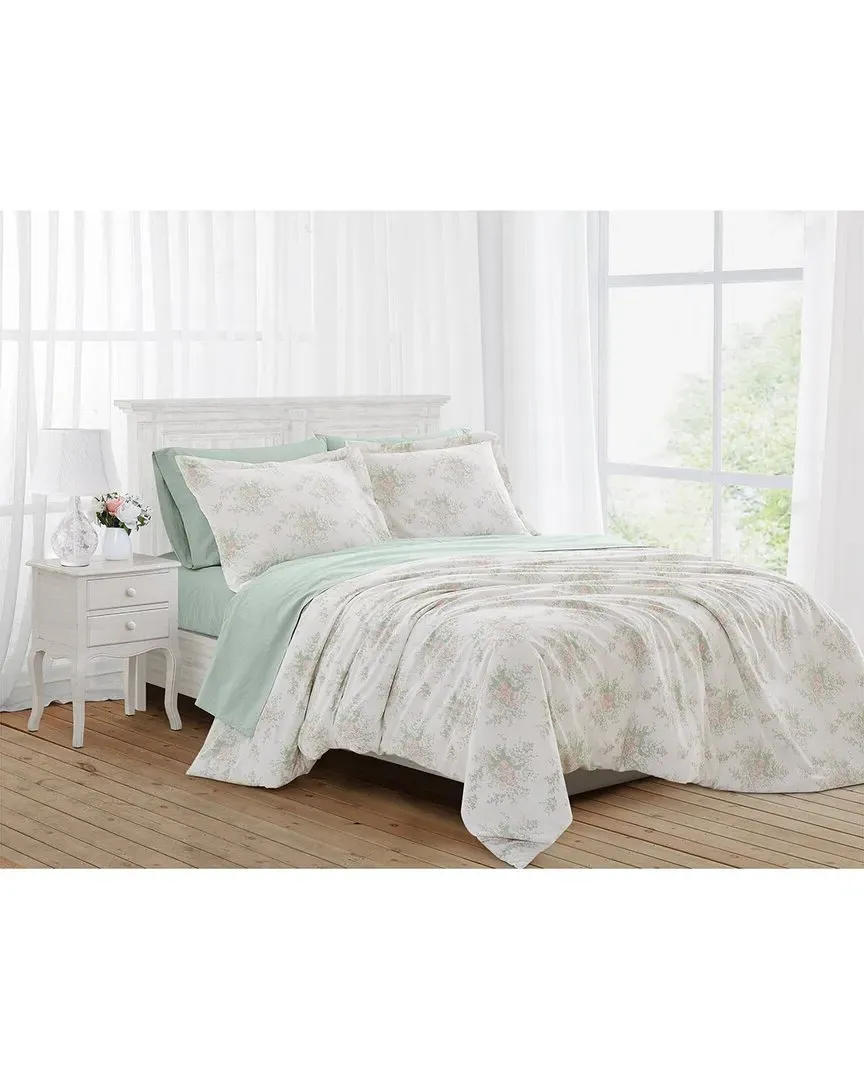 Rachel Ashwell English Garden Full/Queen Duvet Set - Blue, Cotton image