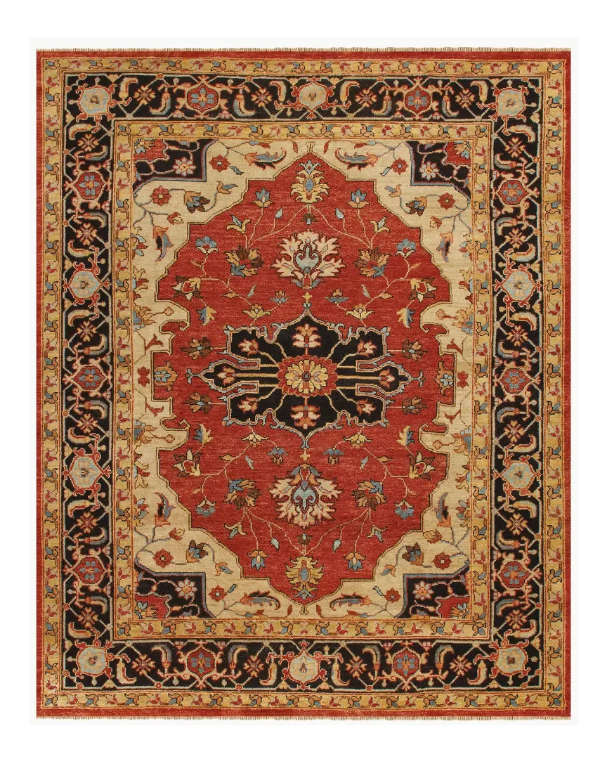 Ustad Hand-Knotted Rug - Red, Wool