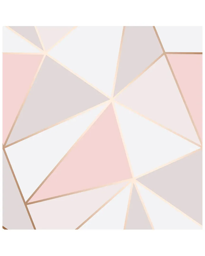 Arken Geometric Wallpaper - Rose Gold image